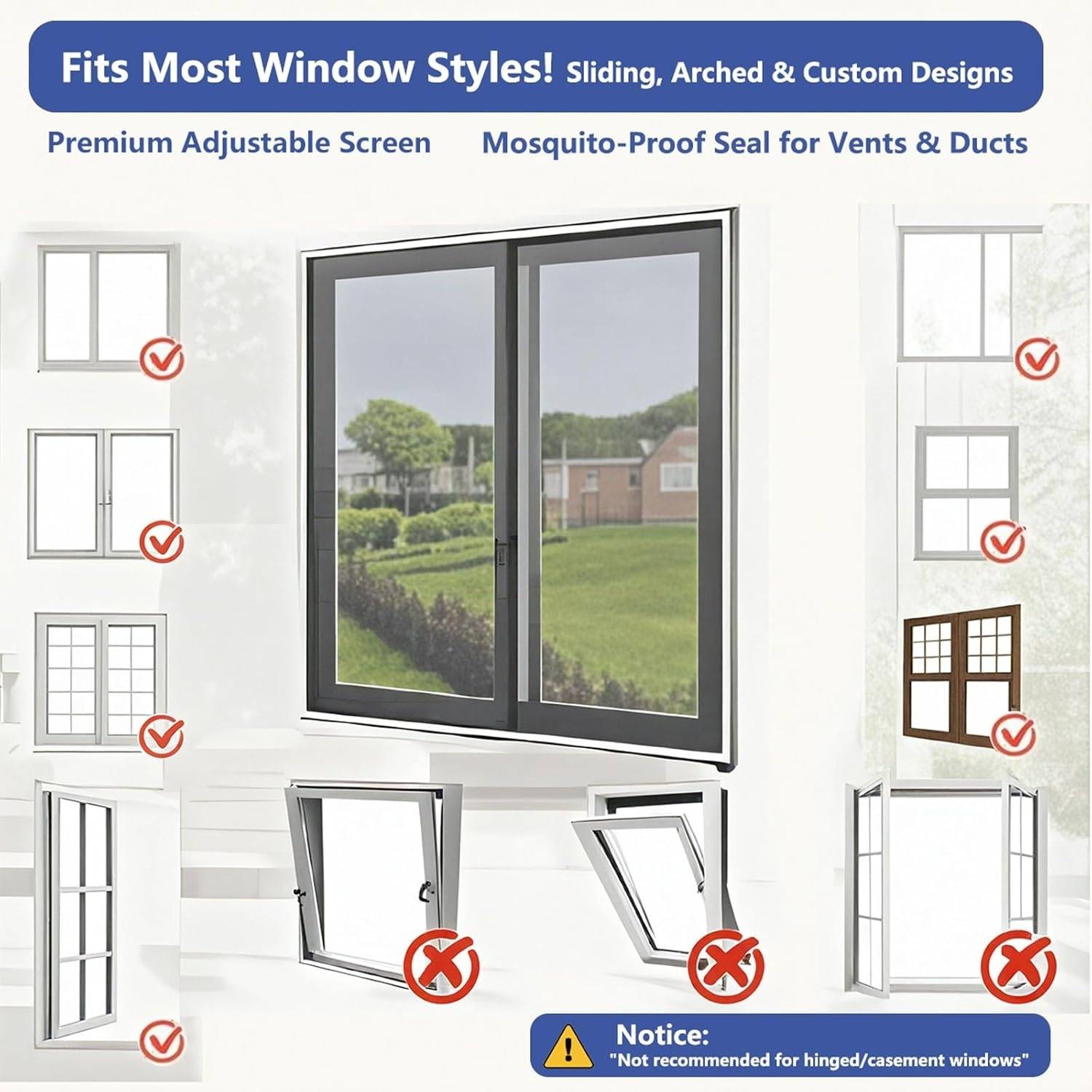 Velcro Window Screen Standard Mesh (Grey) 100 x 100 cm, image 6